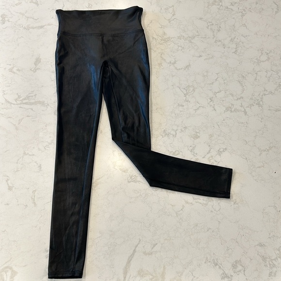 SPANX Faux Leather Leggings Small S/P (2-4) Black Pants - Picture 13 of 15